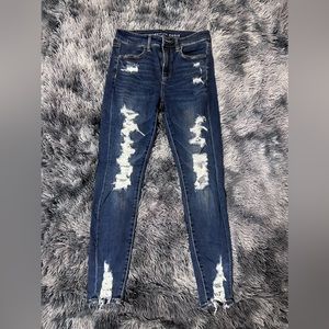 American Eagle Next Level Stretch Hi-Rise Destroyed Jeans